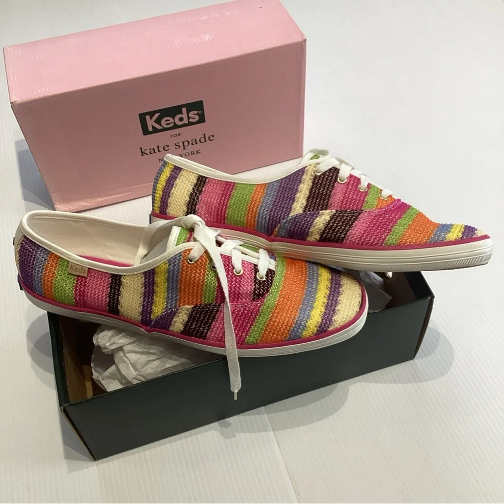 Keds x Kate Spade Double Decker Crochet Slip-On Shoes, Size 11 - Picture 3 of 9